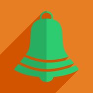 Flat icons modern design with shadow of Christmas bell