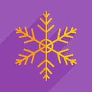 Flat icons modern design with shadow of snowflake