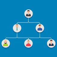 Vector modern career stage with people