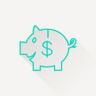 Vector piggy bank icon N4