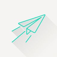Paper Plane sign Airplane symbol Travel icon N7