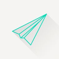 Paper Plane sign Airplane symbol Travel icon N8