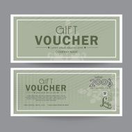 Gift Voucher Premier Color Green Vector