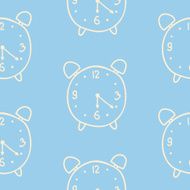 Clock doodle pattern