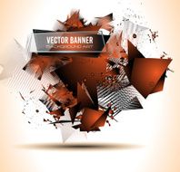 Abstract Background with Shapes Explosion For Cover Flyers N2