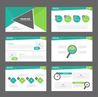 Abstract triangle Green presentation template Infographic elements brochure flyer