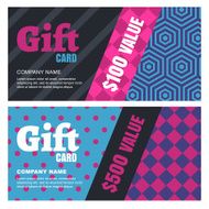 Vector creative gift card or voucher background template