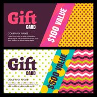 Vector creative gift card or voucher background template N2