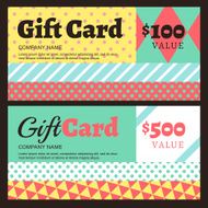 Vector creative gift card or voucher background template N3