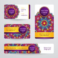 Business cards with mandala N25