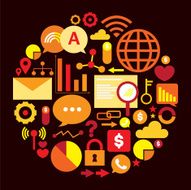 vector pictogram icons business finance