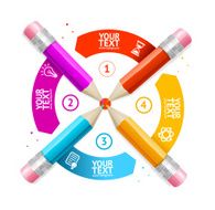 Option Banner Pencil Infographic Vector N2