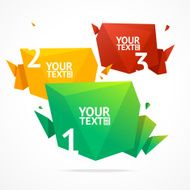 Abstract Geometric Option Banner Vector