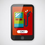 Fuel flat icon with long shadow N4