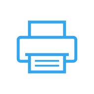 Printer outline icon modern minimal flat design style vector illustration