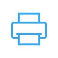 Printer outline icon modern minimal flat design style vector illustration N2