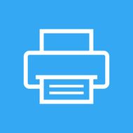 Printer outline icon modern minimal flat design style vector illustration N4
