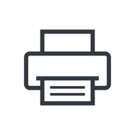Printer outline icon modern minimal flat design style vector illustration N5