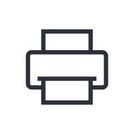Printer outline icon modern minimal flat design style vector illustration N6