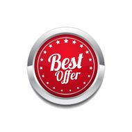 Best Offer Red Vector Icon Button