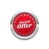 Special Offer Red Vector Icon Button N2