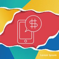 phone shopping line icon N2