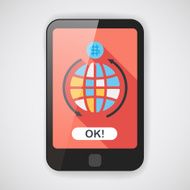 Currency Exchange flat icon with long shadow eps10 N2