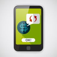 Currency Exchange flat icon with long shadow eps10 N5