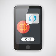 Currency Exchange flat icon with long shadow eps10 N6