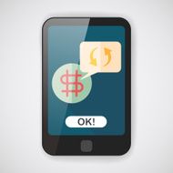 Currency Exchange flat icon with long shadow eps10 N8