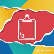 Note Board line icon