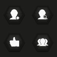 Vector modern social network icons set