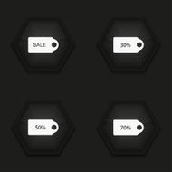 Vector modern sale icons set