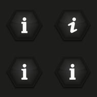 Vector modern information mark icons set