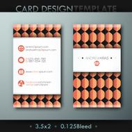 Modern simple vintage business card template with little circle and