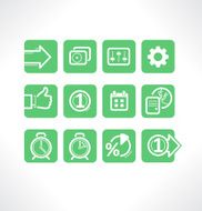 Set isolated icons for web Business and communication