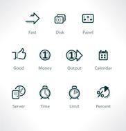 Set isolated icons for web Business and communication N2