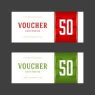 Voucher template retro design vector