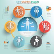 Businessman concept info graphic design clean vector