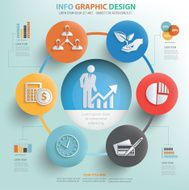 Business concept info graphic design clean vector N2