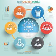Businessman concept info graphic design clean vector N2