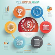 Business concept info graphic design clean vector N5