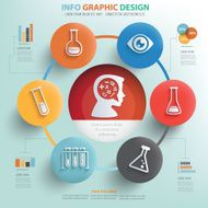 Learning concept info graphic design clean vector