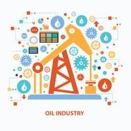 Oil industry concept design clean vector