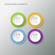 Business Infographics circle origami style