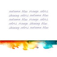 Aquarelle mountains yellow blue note