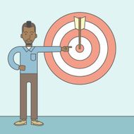 Businessman with target board N3