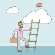 Man climbing the ladder N3