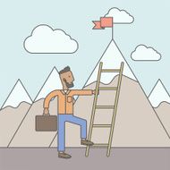 Man climbing the ladder N6