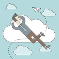 Relaxing businessman N3